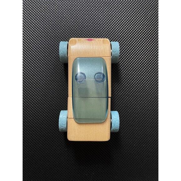 Calello Authentic Automoblox - Teal (light) Blue Car Wood toy - Picture 1 of 8